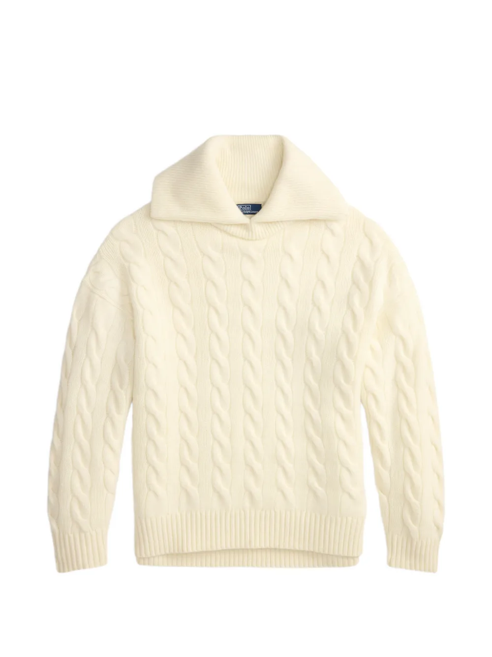 Polo Ralph Lauren Kabelgebreide trui met kraag Beige