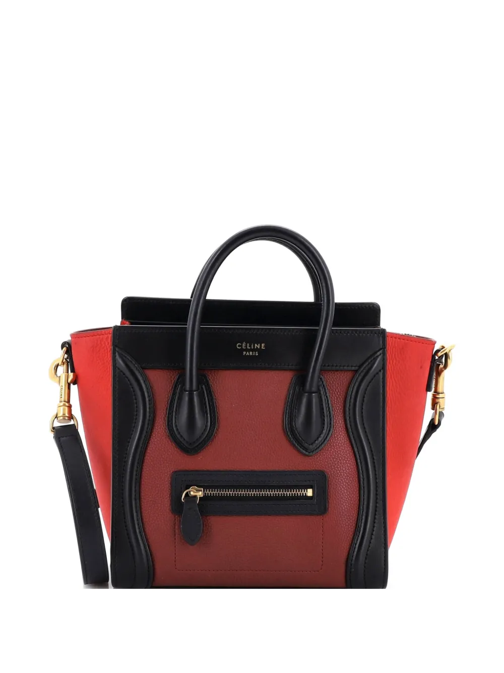 Celine Pre-Owned Tricolor Luggage Bag Leather Nano crossbody bag - Multicolore