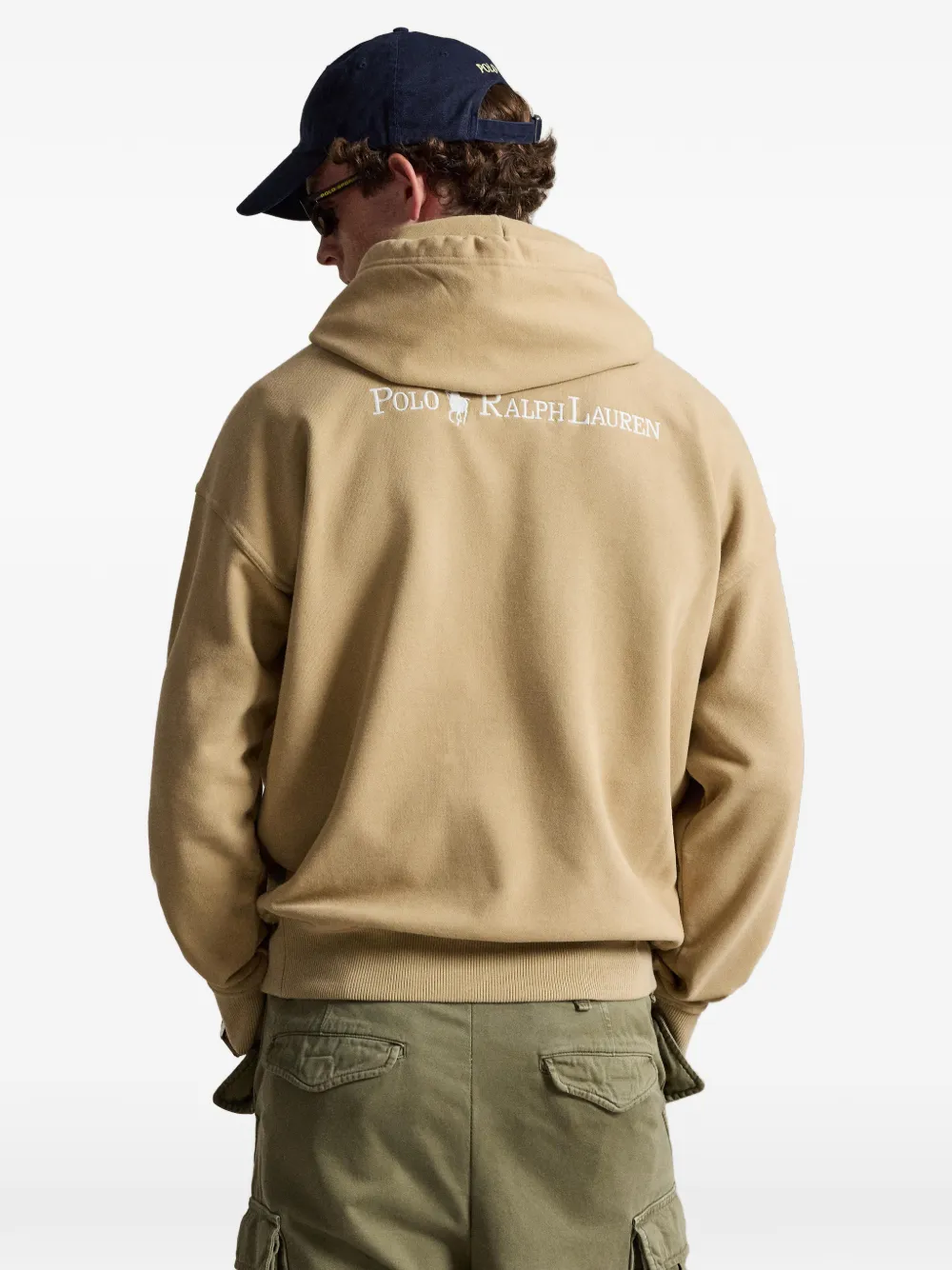 Polo Ralph Lauren Hoodie met Pony-borduurwerk en logo-print Beige