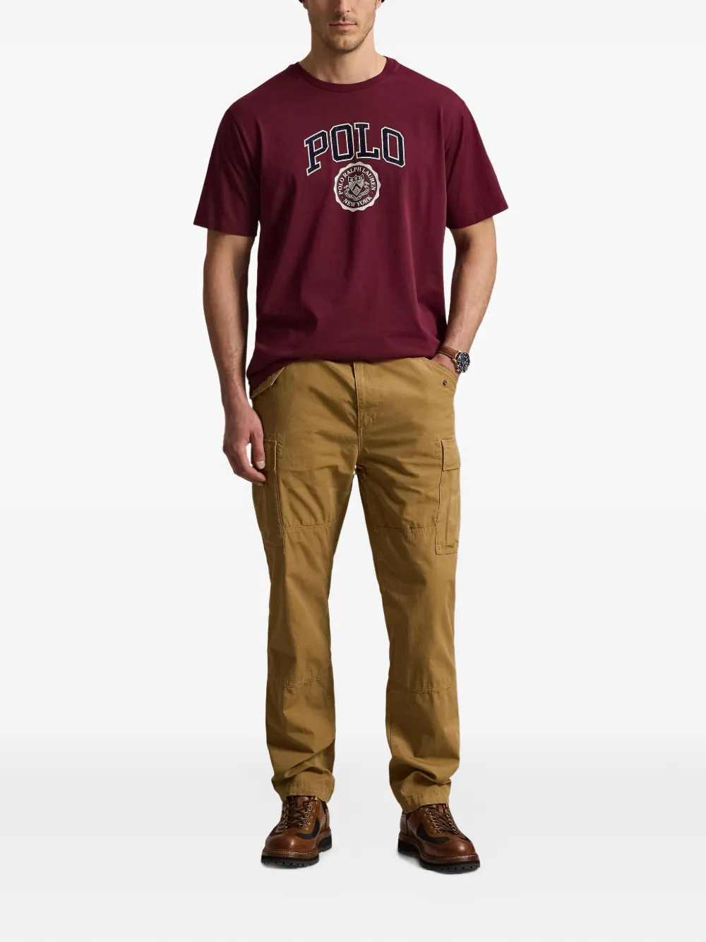Polo Ralph Lauren T-shirt met logoprint Rood
