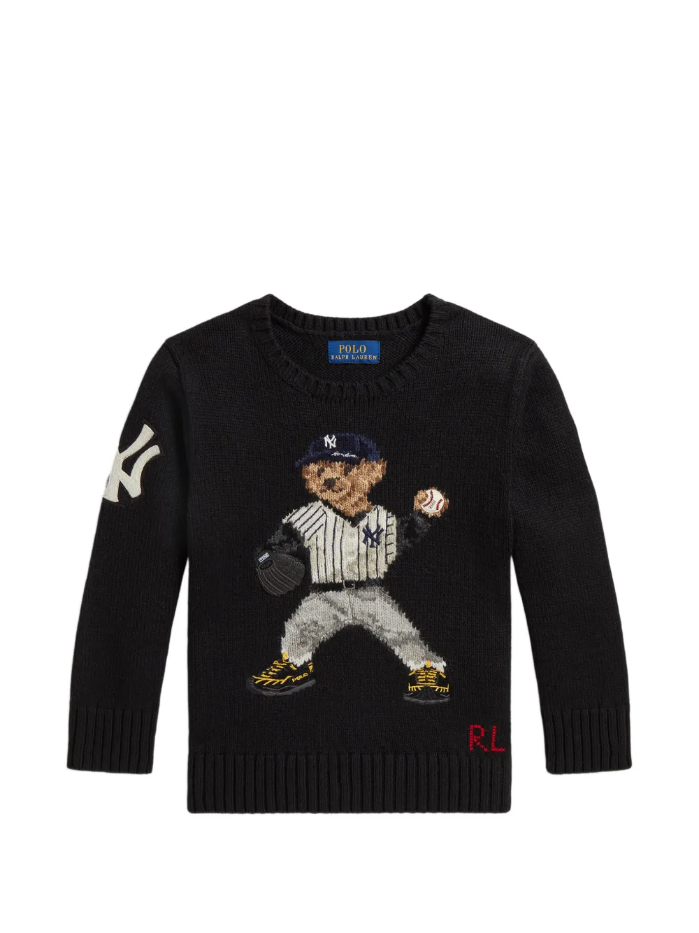 POLO RALPH LAUREN KIDS Polo Bear Intarsien-Pullover - Schwarz