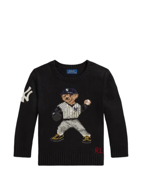 POLO RALPH LAUREN KIDS suéter tejido con motivo Polo Bear