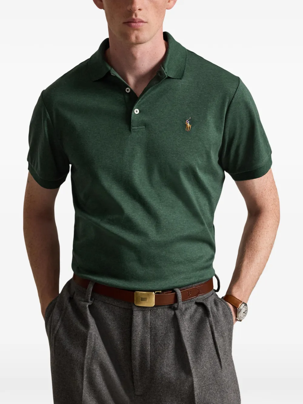 Polo Ralph Lauren Poloshirt met geborduurde pony Groen