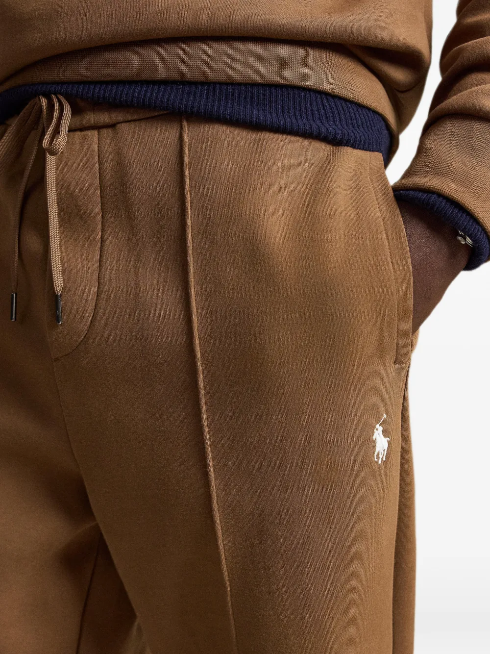 Polo Ralph Lauren Straight trainingsbroek met trekkoordtaille Bruin