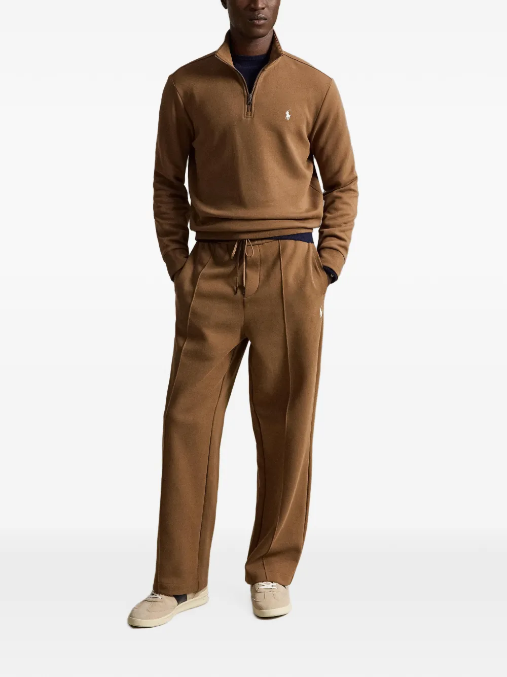 Polo Ralph Lauren Straight trainingsbroek met trekkoordtaille Bruin
