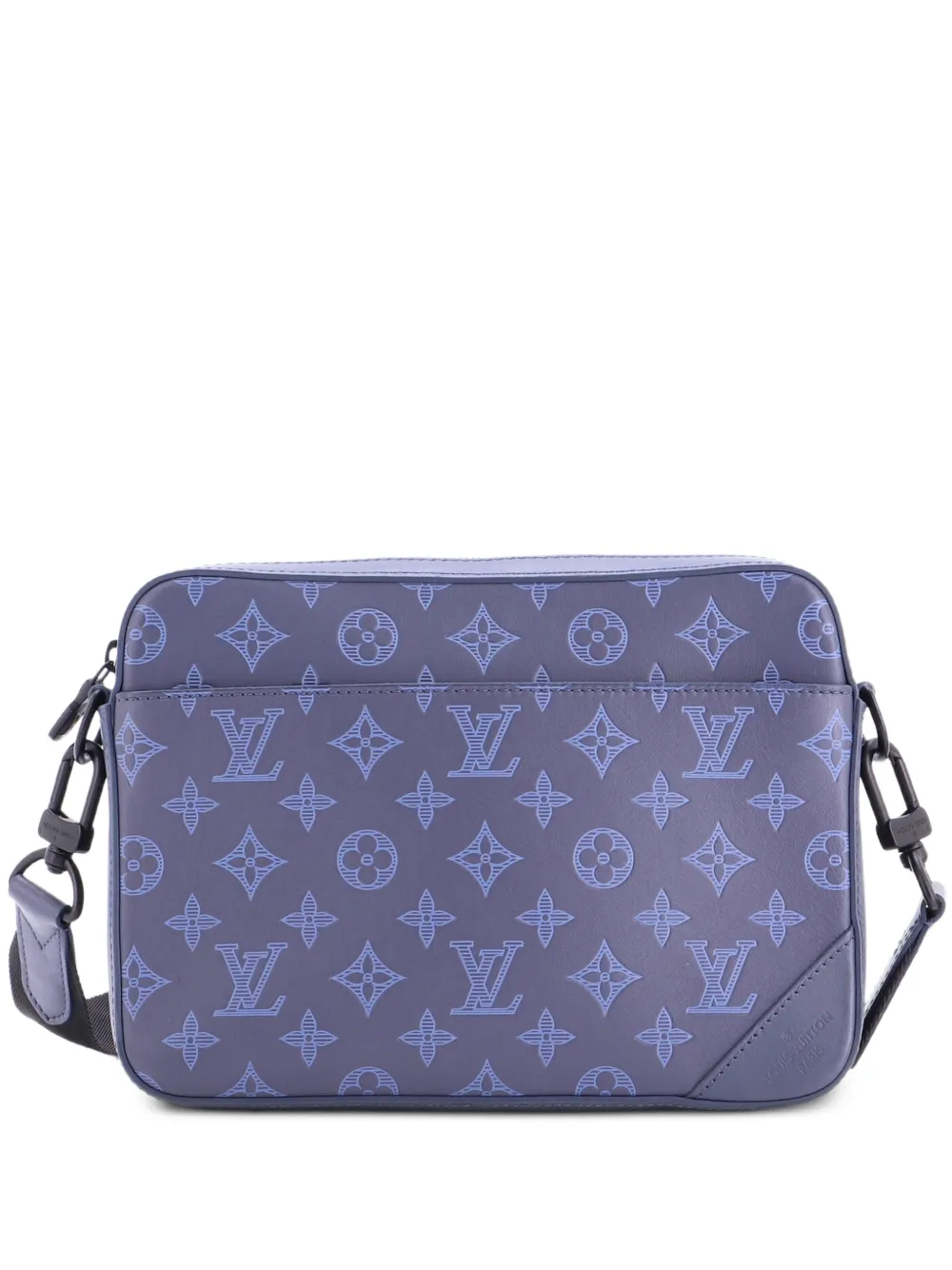 Louis Vuitton Pre-Owned Duo Messenger Bag Monogram Shadow Leather crossbody bag - Blu