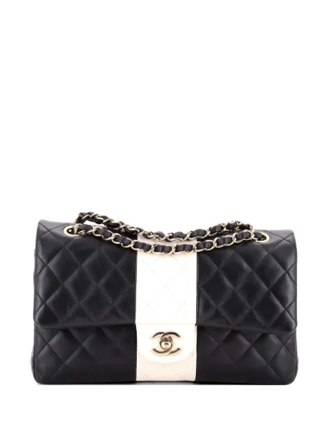 CHANEL Pre-Owned Classic Double Flap Bag Bicolor Quilted Lambskin Medium shoulder bag