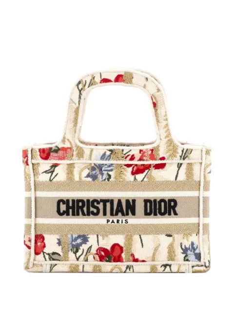 Christian Dior Pre-Owned Book Embroidered Canvas Mini tote bag