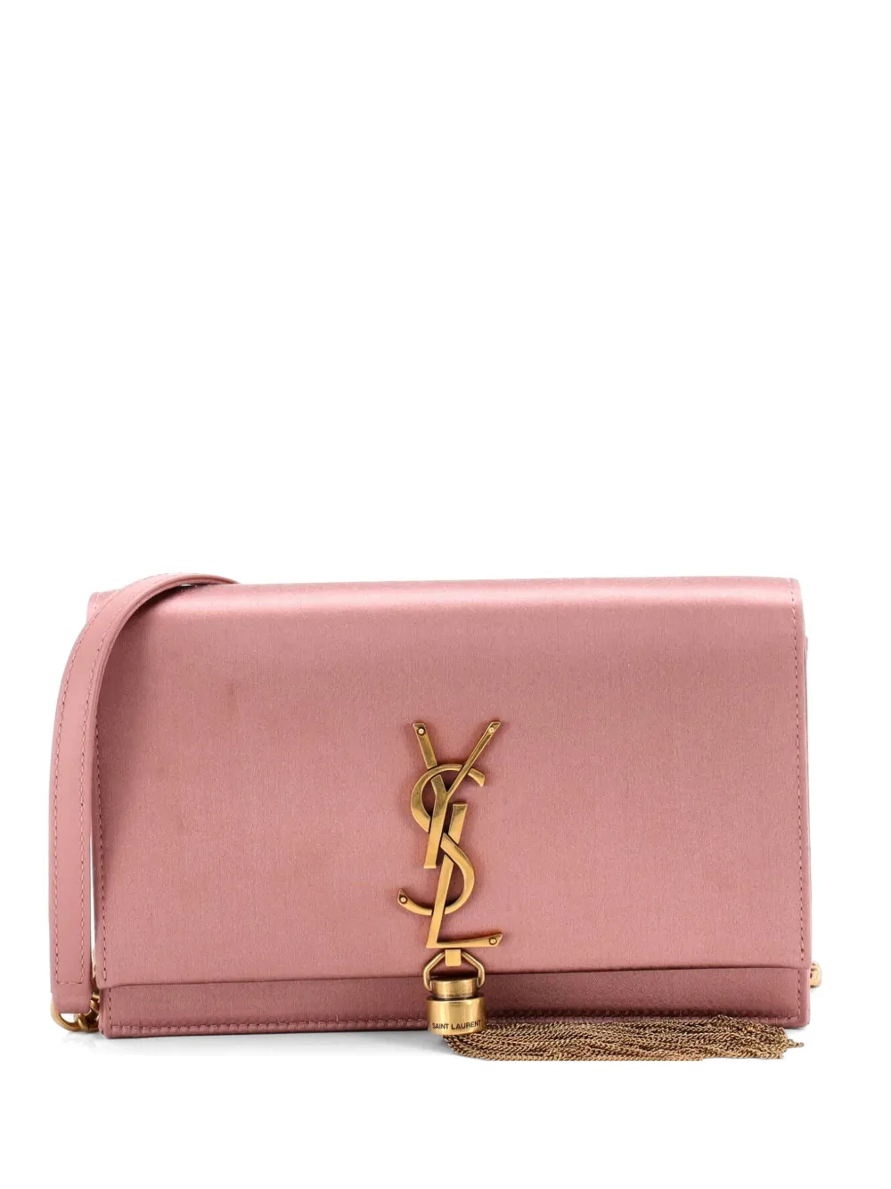 Saint Laurent Pre-Owned Classic Monogram Tassel Chain Wallet Satin shoulder bag - Rosa