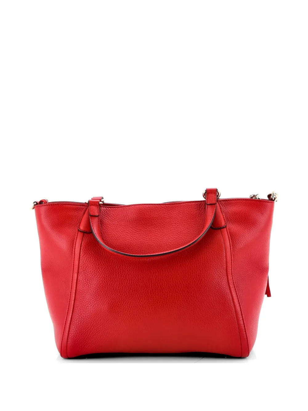 Gucci Pre-owned Soho Convertible Top Handle Bag Leather Small Satchel in Red, view 2