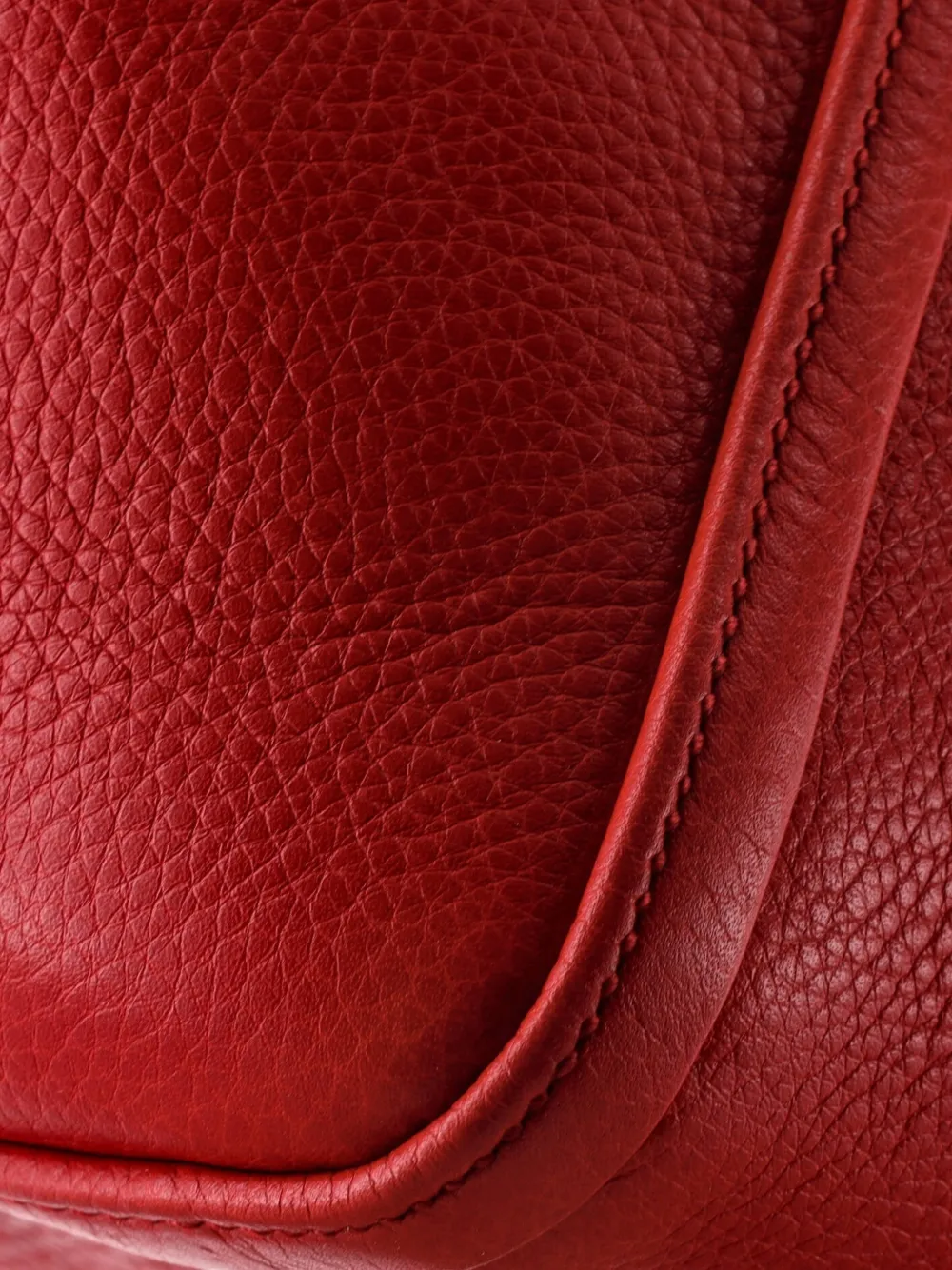 Gucci Pre-owned Soho Convertible Top Handle Bag Leather Small Satchel in Red, view 5