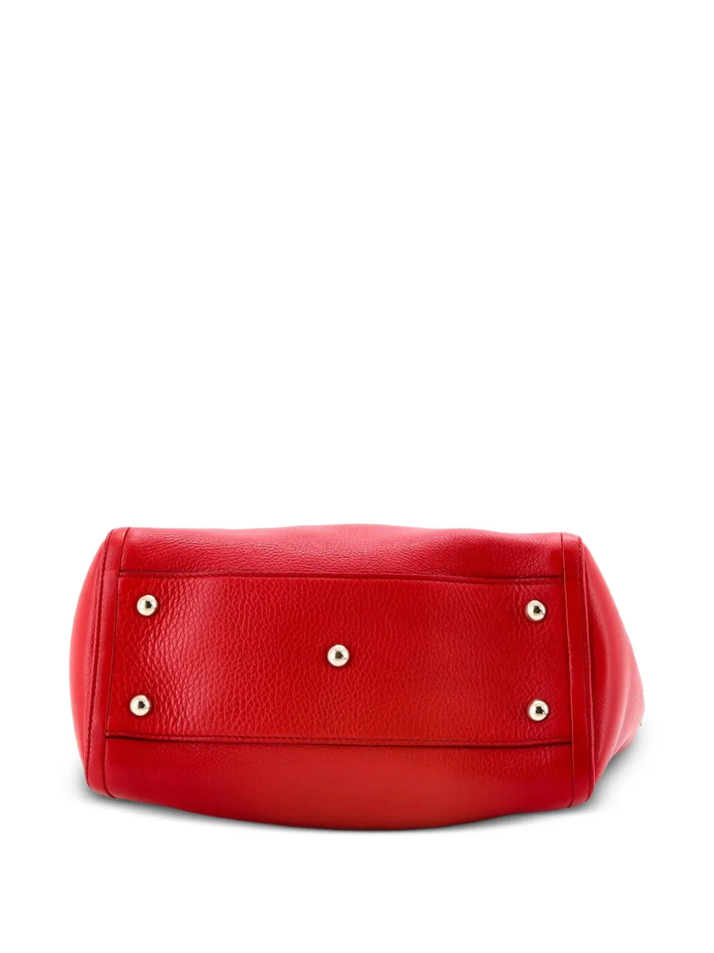 Gucci Pre-owned Soho Convertible Top Handle Bag Leather Small Satchel in Red, view 4
