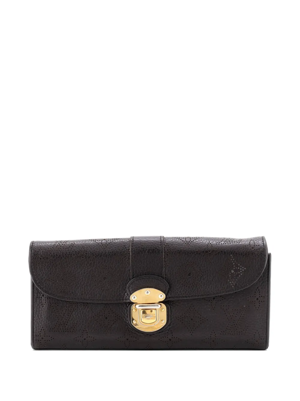 Louis Vuitton Pre-Owned Amelia Mahina Leather clutch bag - Marrone