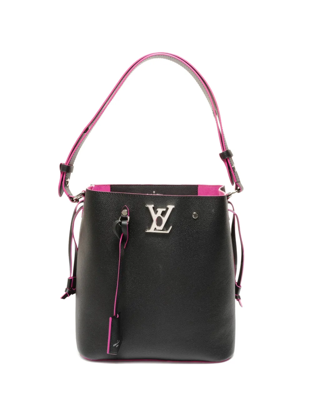 Louis Vuitton Pre-Owned 2019 Lockme logo bucket shoulder bag - Nero