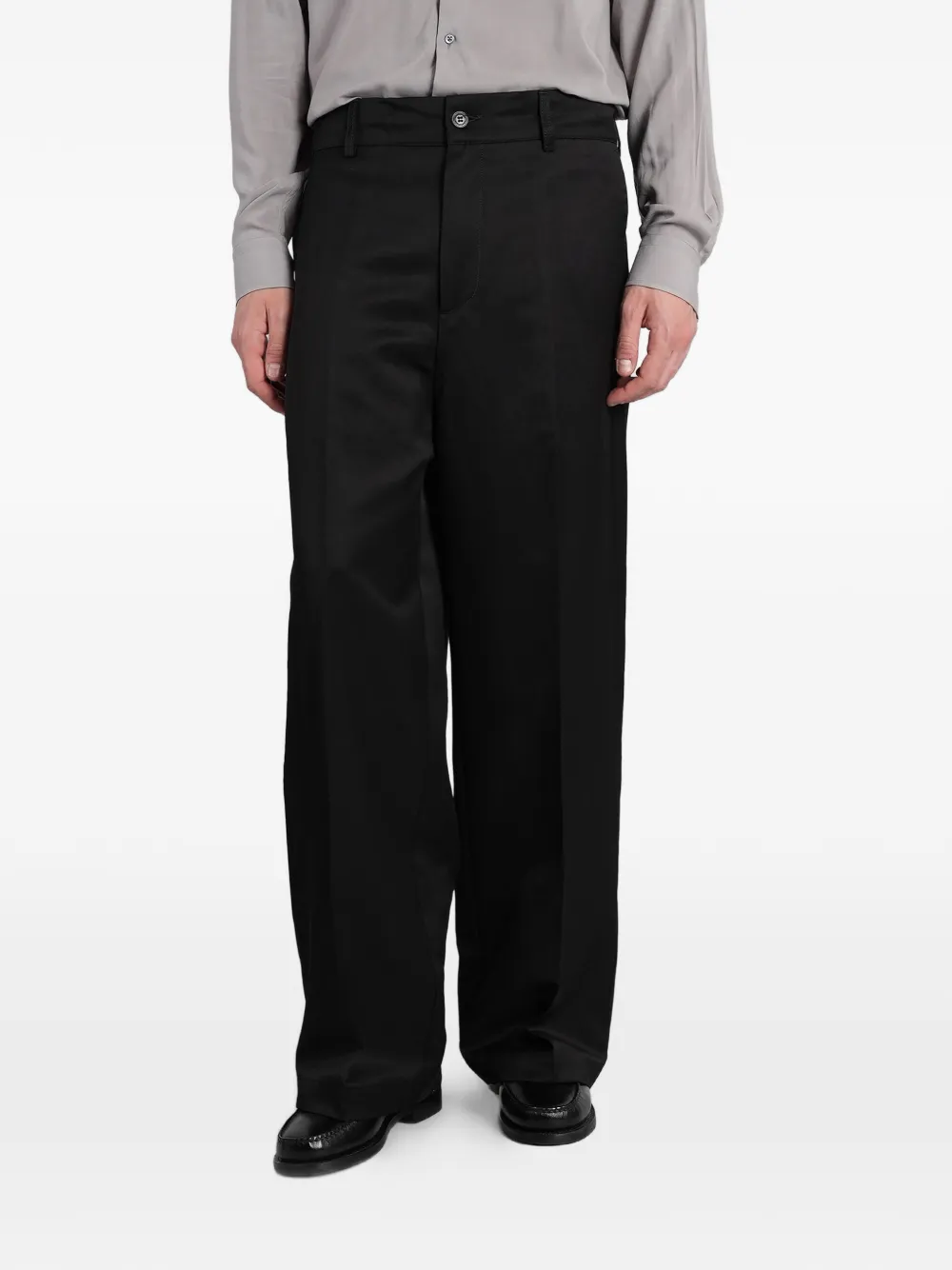 Costumein pressed-crease wide-leg trousers - Nero