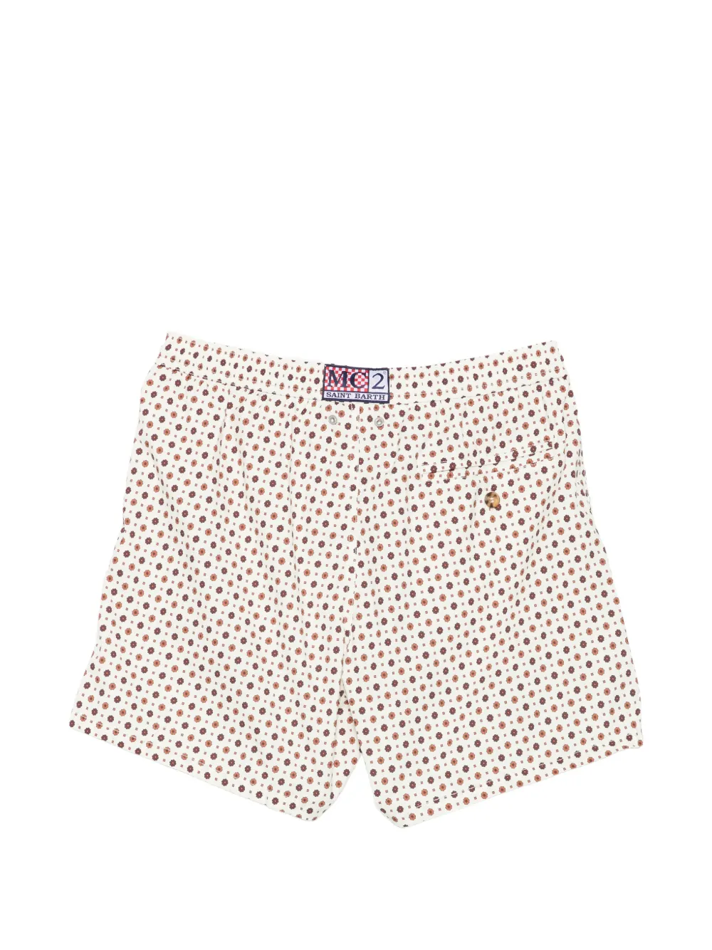 MC2 Saint Barth Zwembroek met bloemenprint Beige
