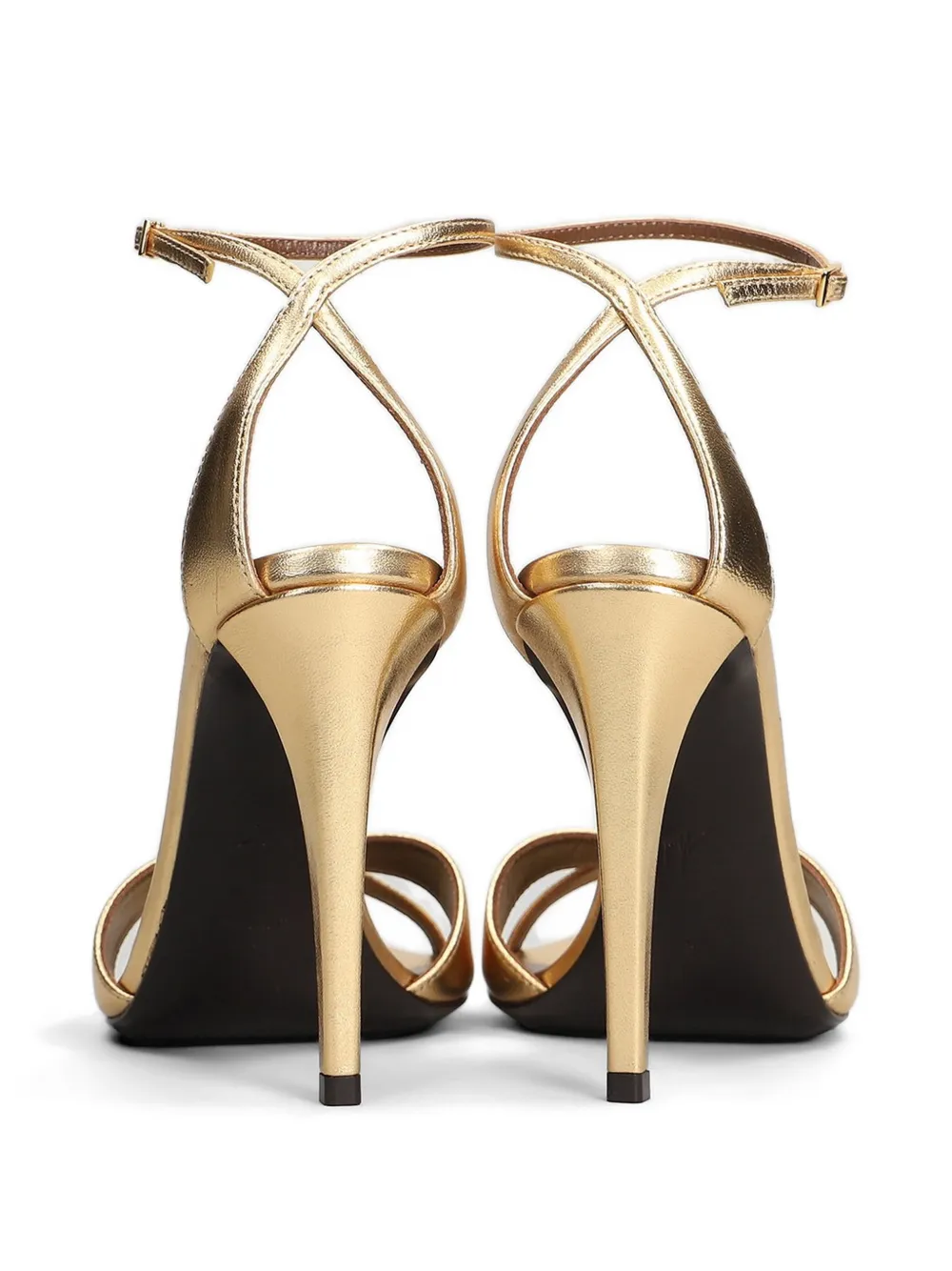 Giuseppe Zanotti Brivido Cruz metallic crossover-strap sandals Goud