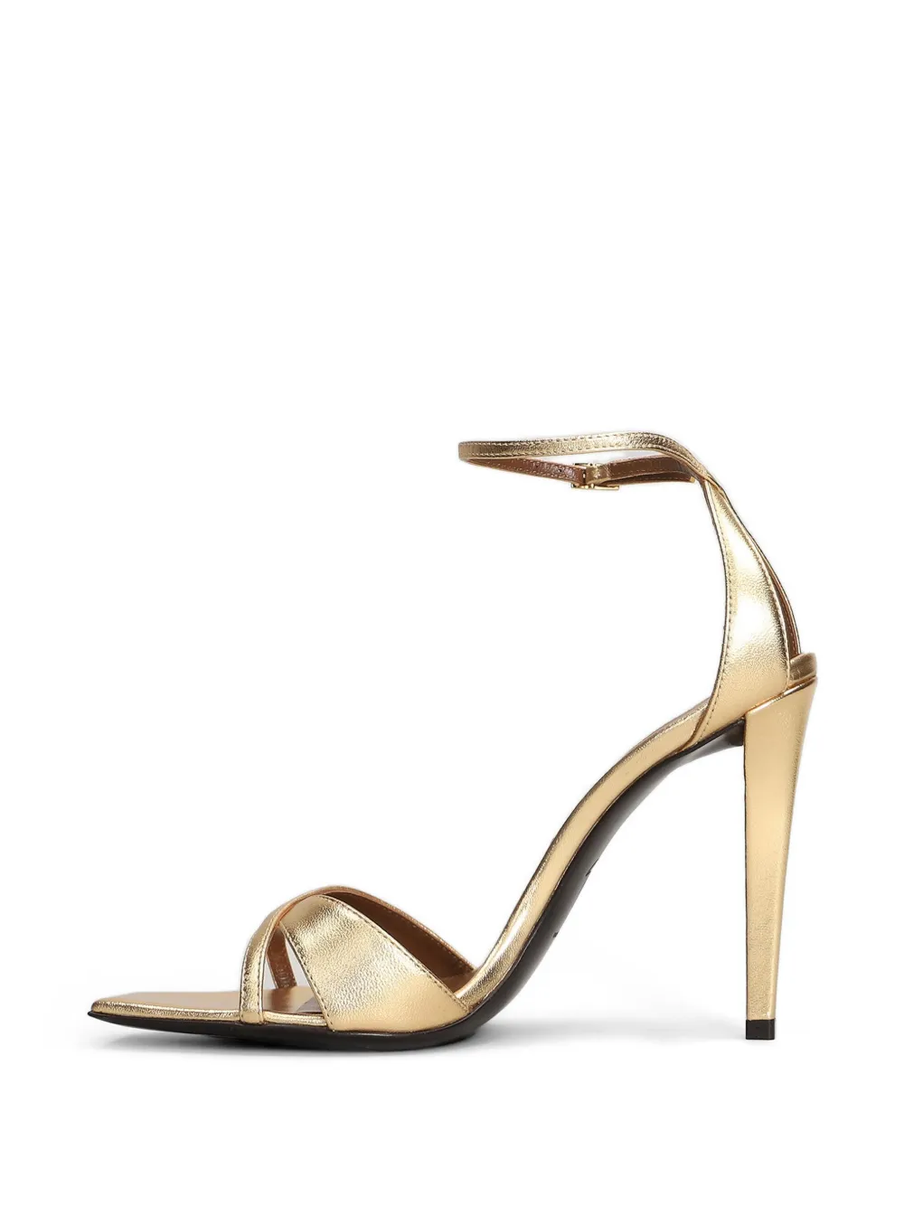 Giuseppe Zanotti Brivido Cruz metallic crossover-strap sandals Goud
