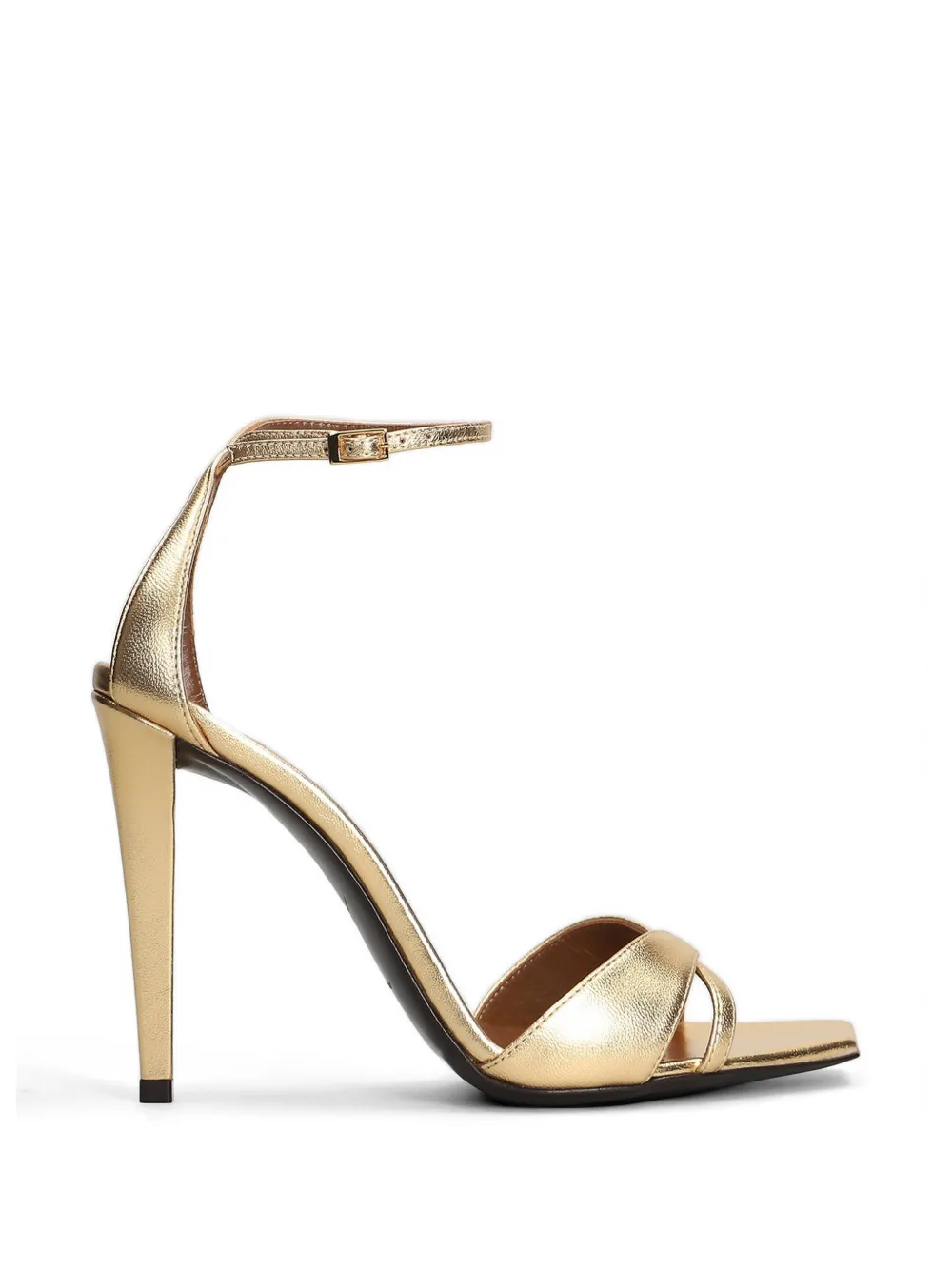 Giuseppe Zanotti Brivido Cruz metallic crossover-strap sandals Goud