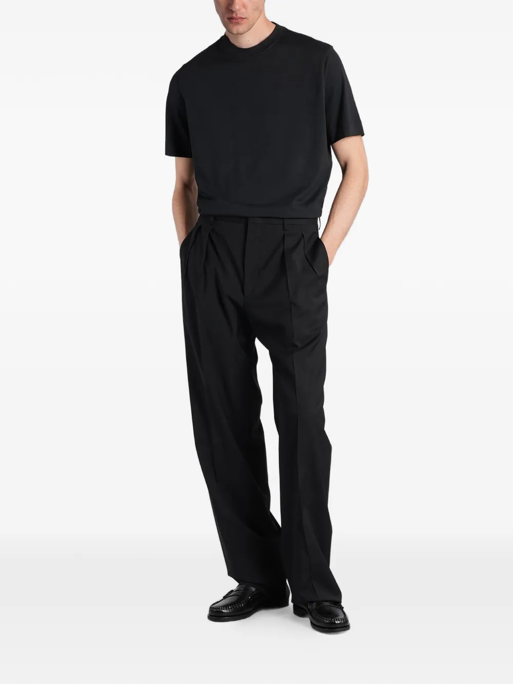 Tagliatore T-shirt met ronde hals Zwart