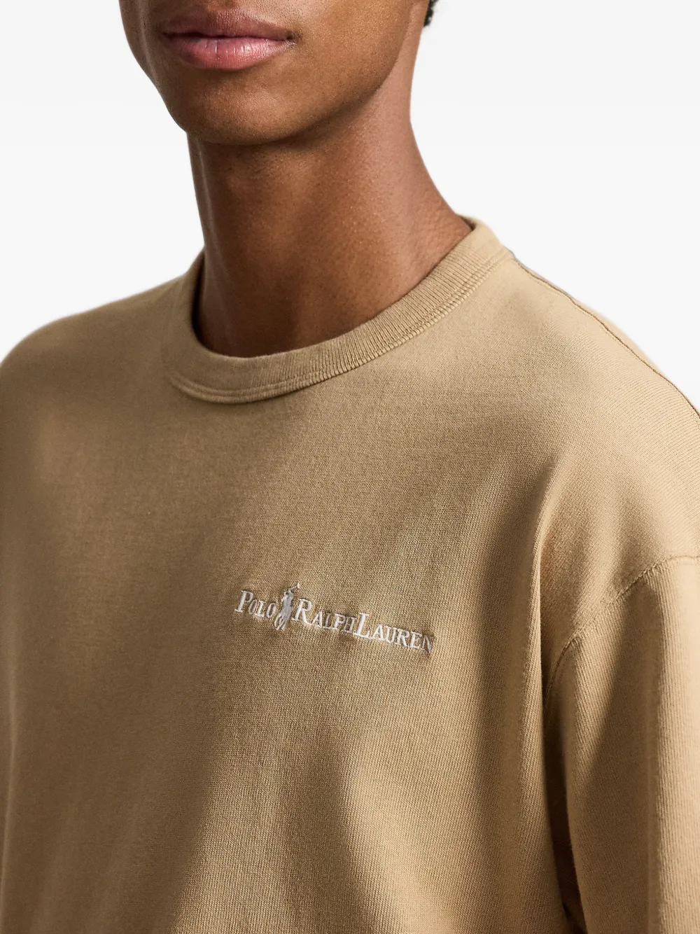 Polo Ralph Lauren Ruimvallend jersey T-shirt met logo Beige