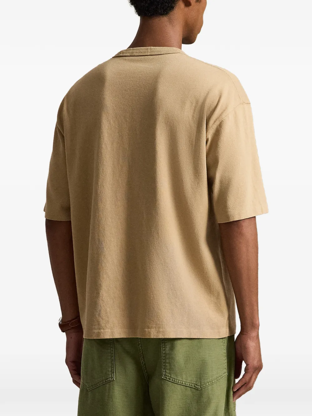Polo Ralph Lauren Ruimvallend jersey T-shirt met logo Beige