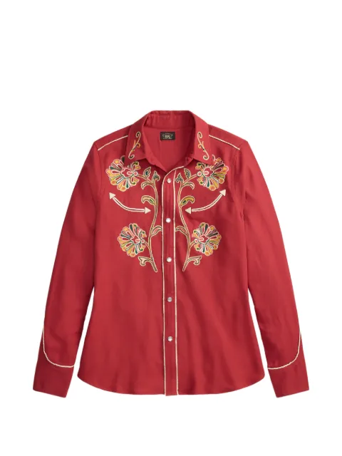 Ralph Lauren RRL skjorte med blomsterbroderi