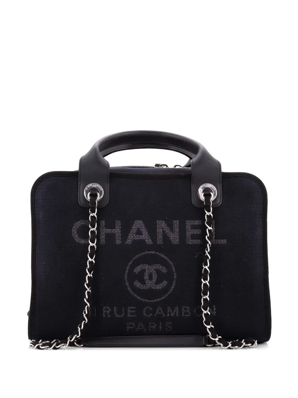 CHANEL Pre-Owned Deauville NM Bowling Bag Mixed Fibers Large handbag - Blu