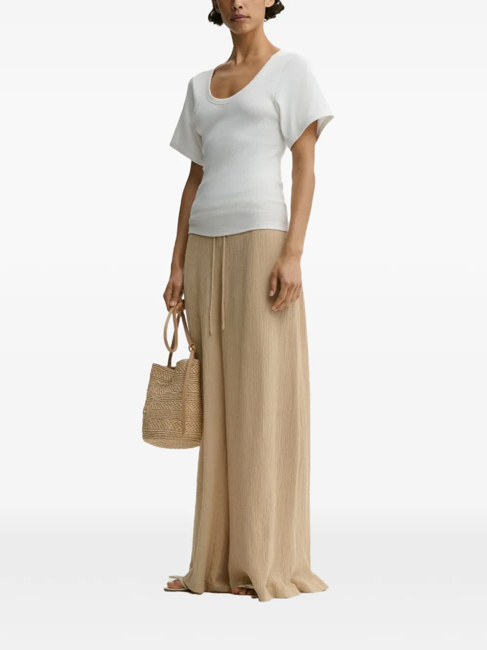 By Malene Birger Pisca broek met wijde pijpen Beige