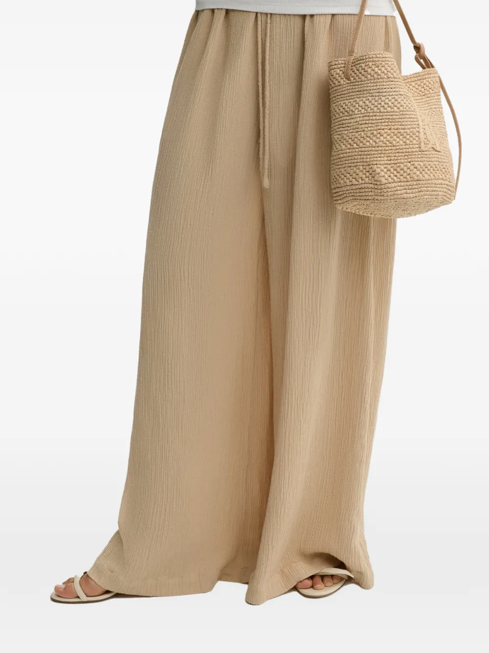 By Malene Birger Pisca broek met wijde pijpen Beige