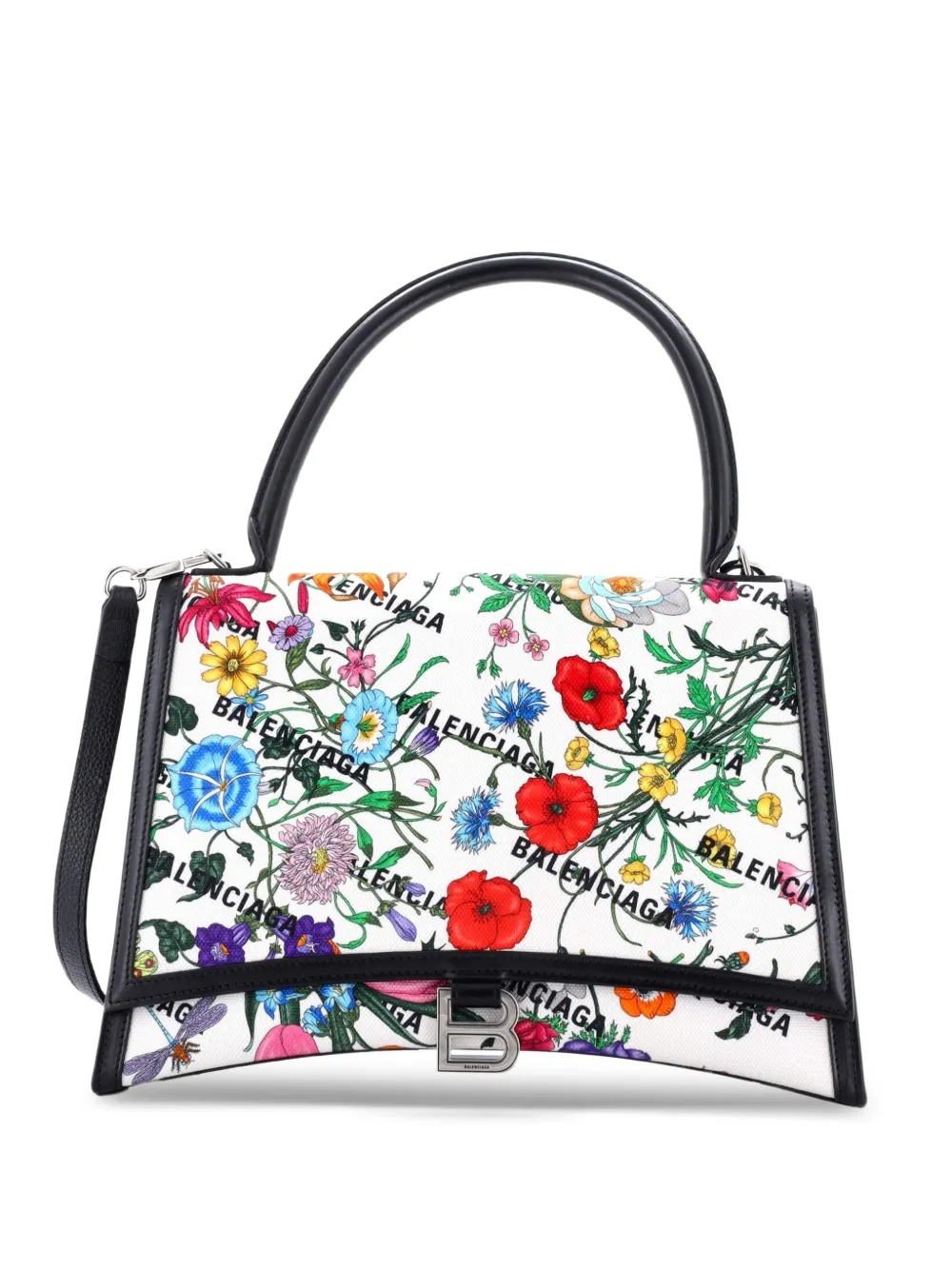 Gucci Pre-Owned x Balenciaga The Hacker Project Hourglass Top Handle Bag Flora Canvas Medium crossbody bag - Multicolore