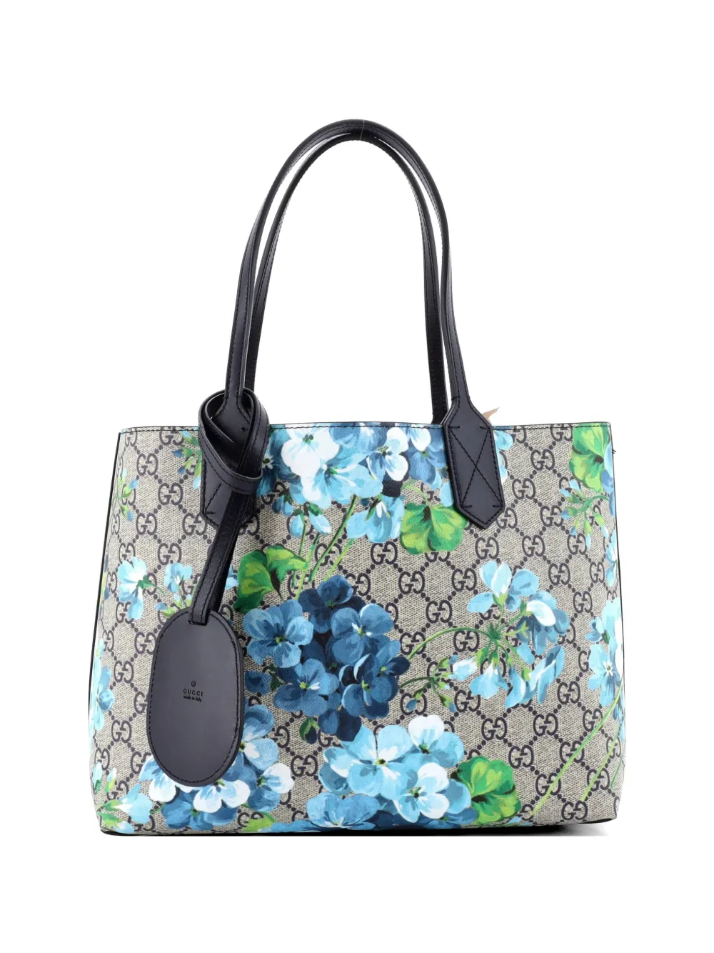 Gucci Pre-Owned Reversible Blooms GG Print Leather Small tote bag - Blu