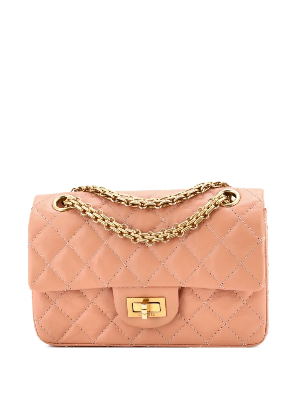 CHANEL Pre-Owned Reissue 2.55 Flap Bag Quilted Aged Calfskin 224 crossbody bag - Rosa
