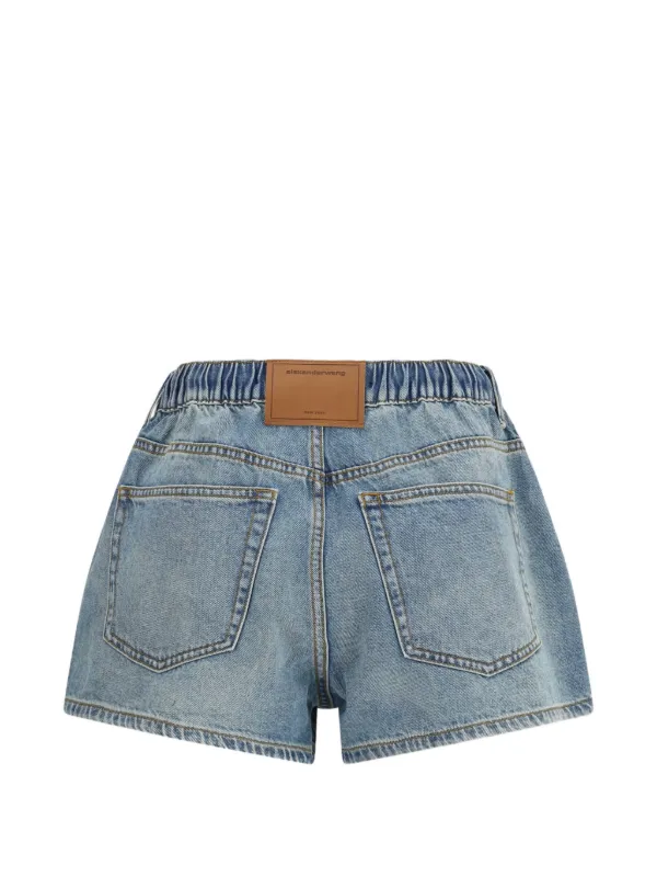 alexander wang ライトブルー ビジュー　ショートパンツ Alexander Wang ビジューショートパンツ | ブルー | FARFETCH JP