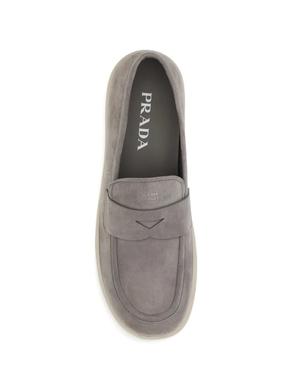 Prada Leren loafers Grijs