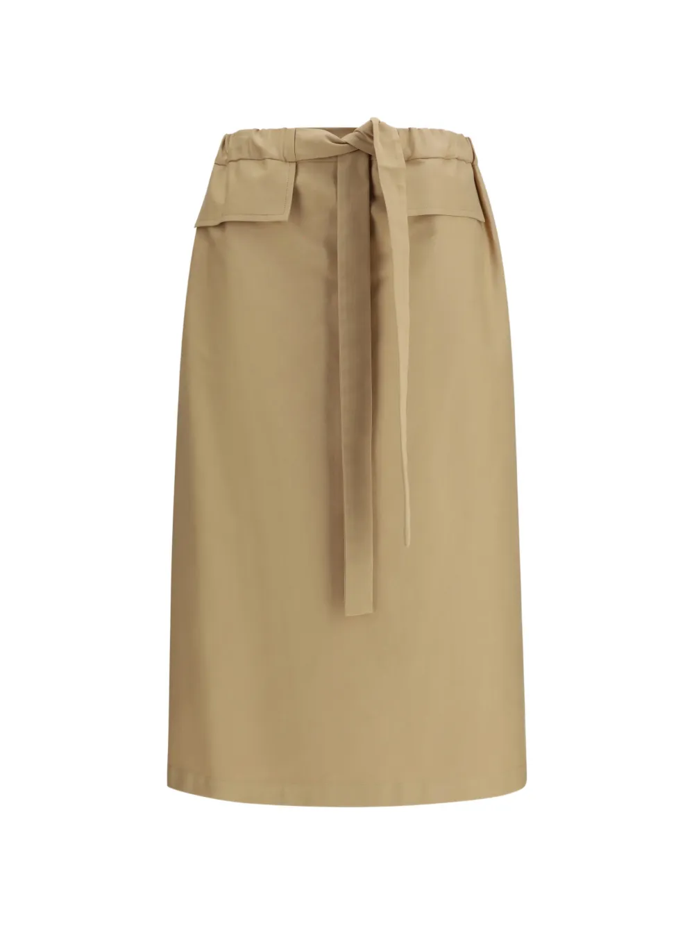 Fabiana Filippi belt elasticated midi skirt - Toni neutri