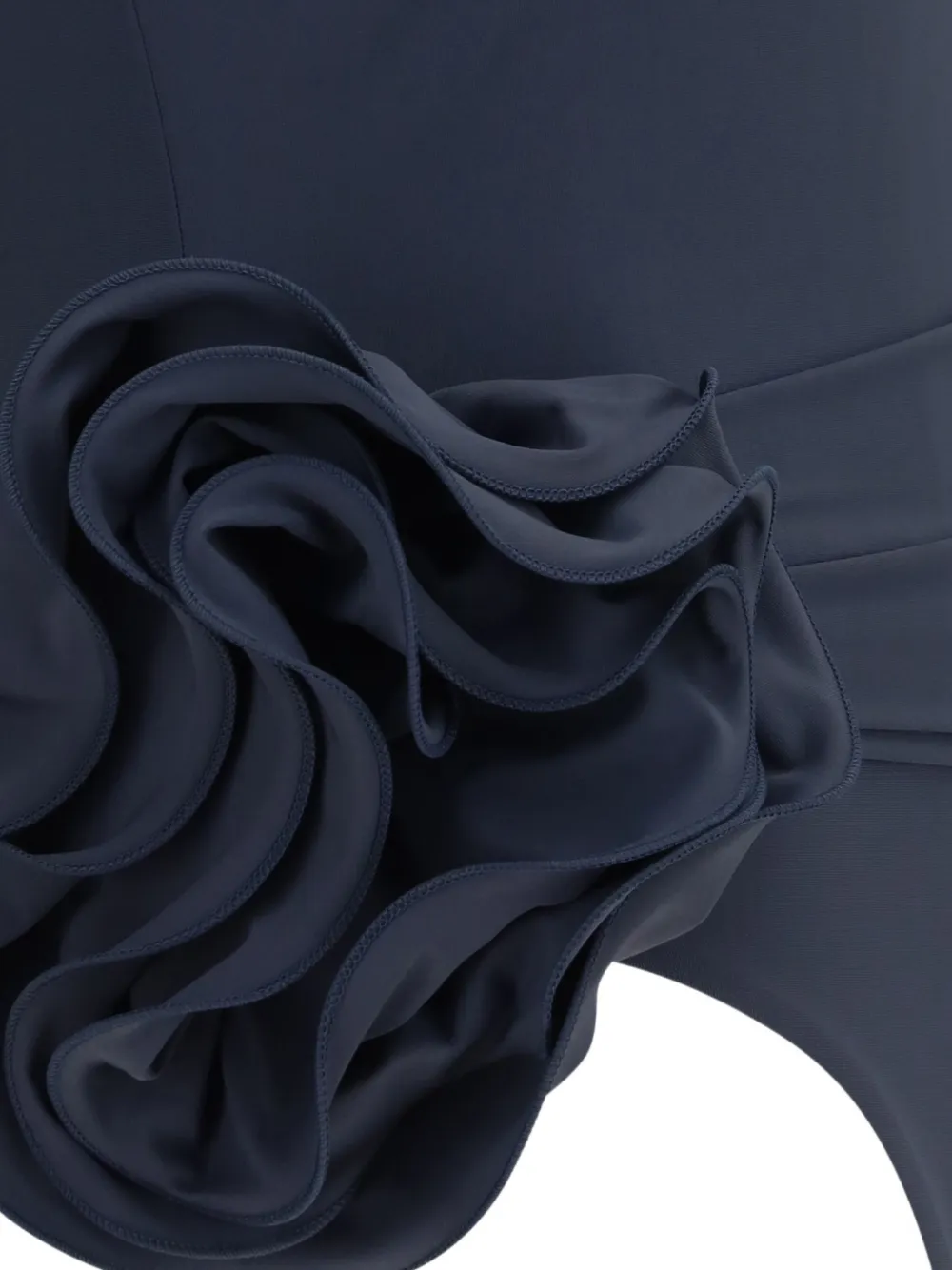 Magda Butrym Badpak met bloemen-detail en ruches Blauw