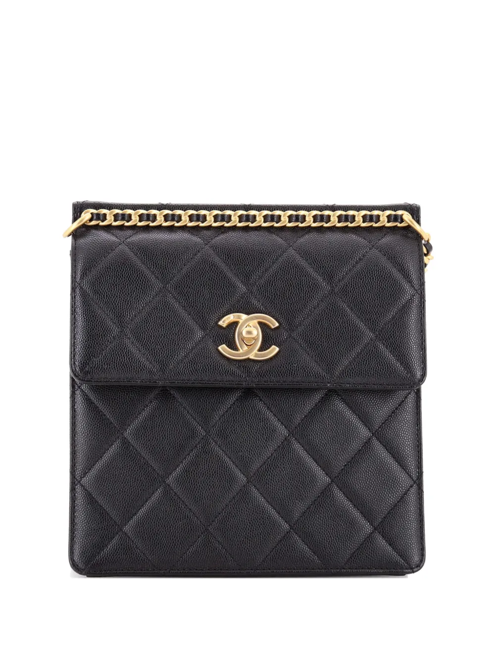 CHANEL Pre-Owned Top Chain CC Square Quilted Caviar backpack - Schwarz