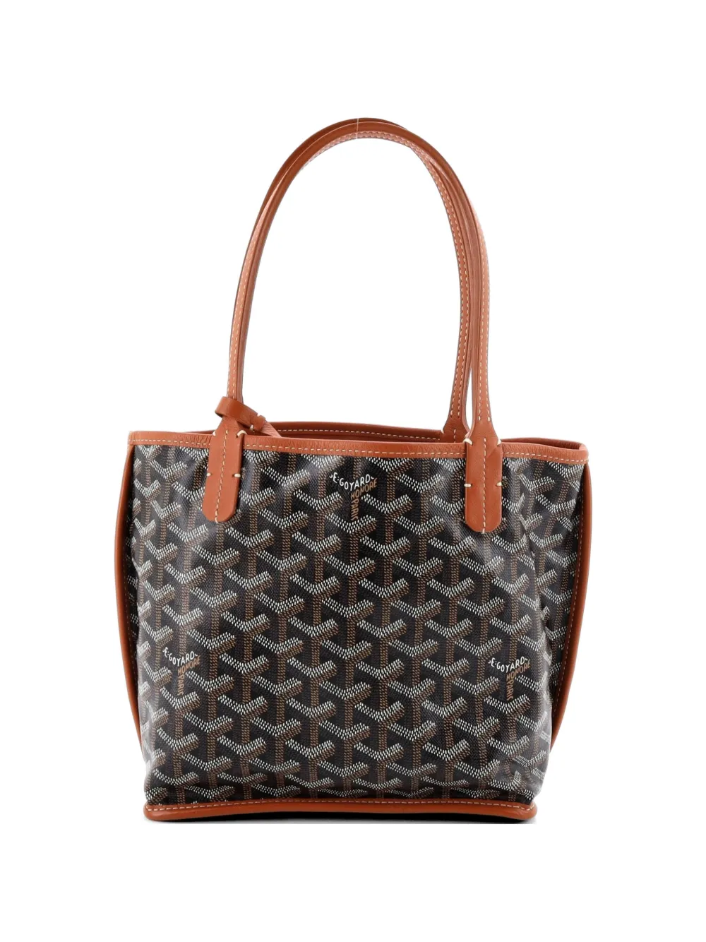 Goyard Pre-Owned Anjou Reversible Tote Coated Canvas Mini satchel - Marrone