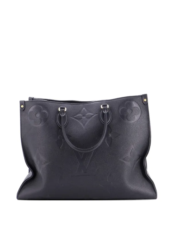 Louis Vuitton Pre-owned Onthego Monogram Empreinte Giant GM Tote Bag in Black