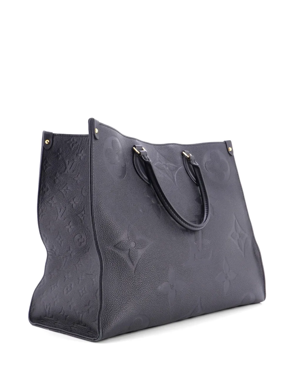 Louis Vuitton Pre-owned Onthego Monogram Empreinte Giant GM Tote Bag in Black, view 3