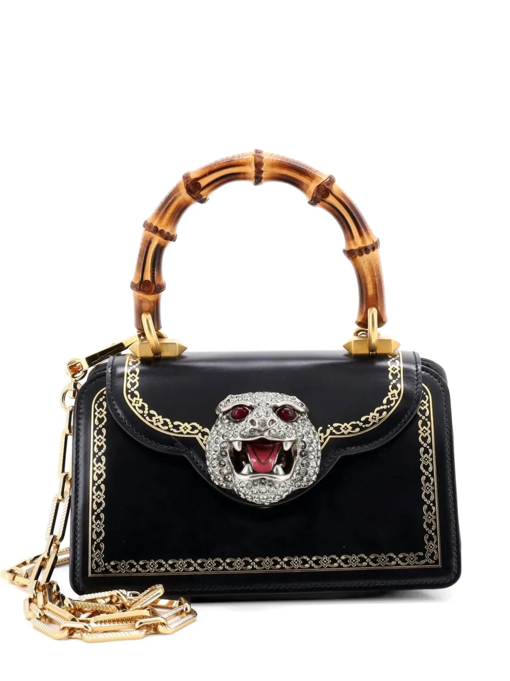 Gucci Pre-Owned Thiara Top Handle Bag Frame Print Leather Small satchel - Nero