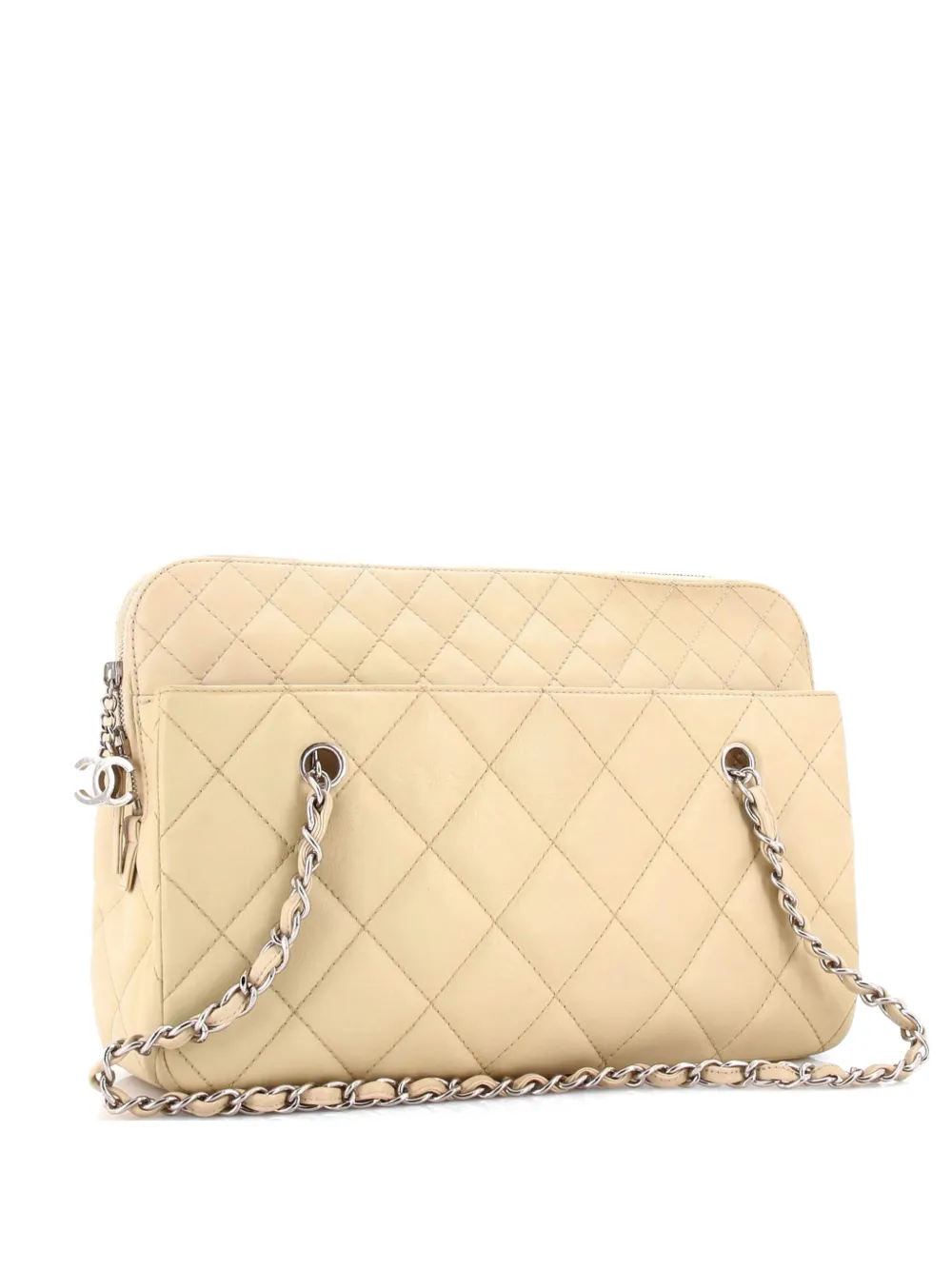 CHANEL Pre-Owned In The Business Camera Bag Quilted Calfskin Large shoulder bag - Neutrals