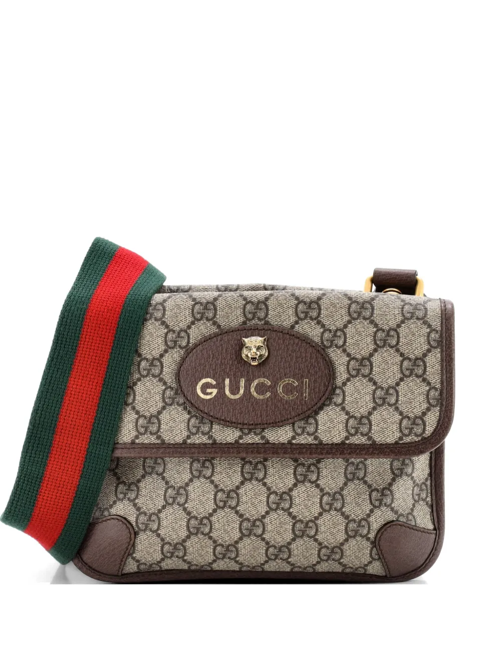 Gucci Pre-Owned Neo Vintage Flap Messenger GG Coated Canvas Small crossbody bag - Marrone