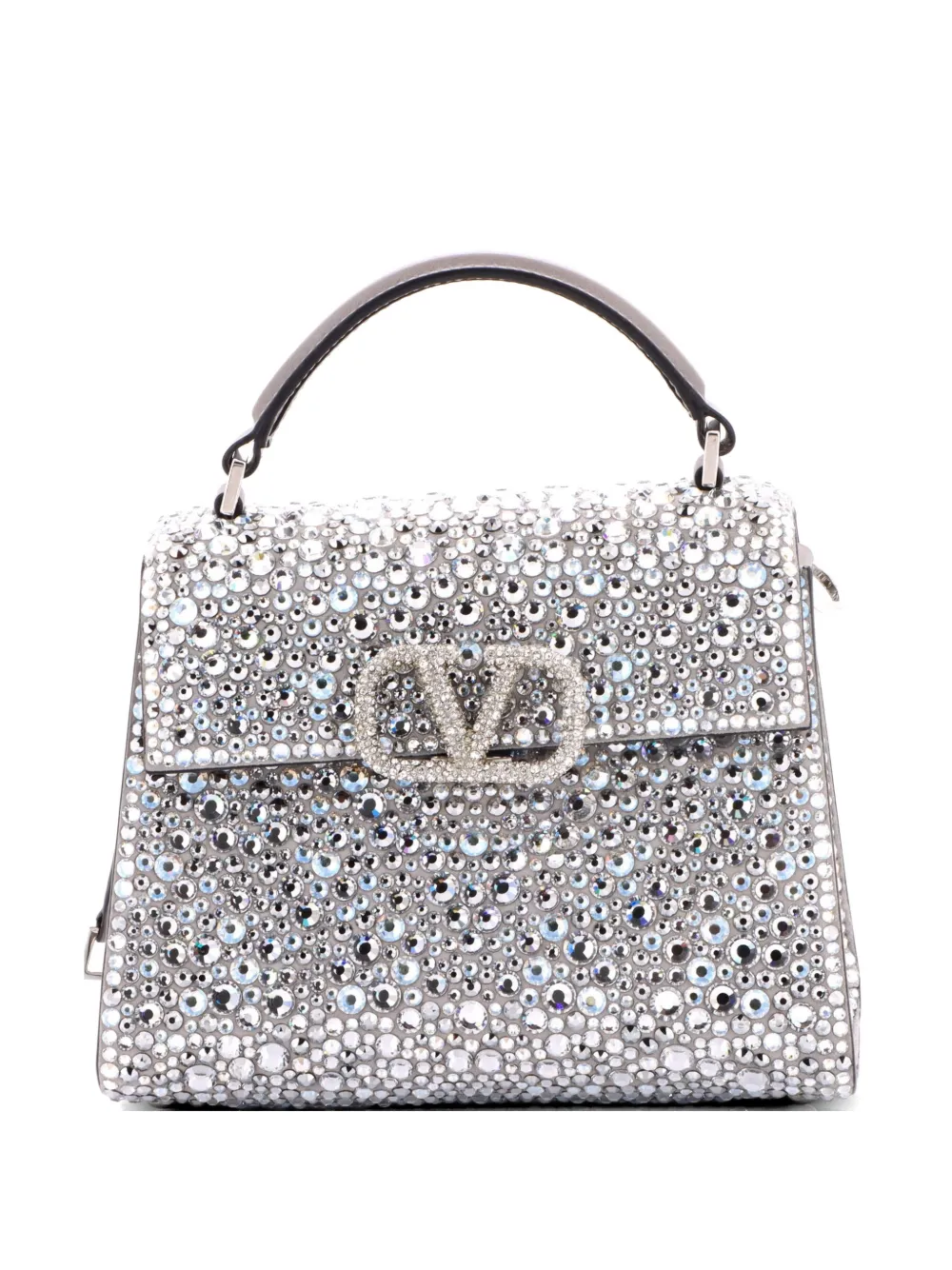 Valentino Garavani Pre-Owned VSling Top Handle Bag Crystal Embellished Leather Mini shoulder bag - Multicolore