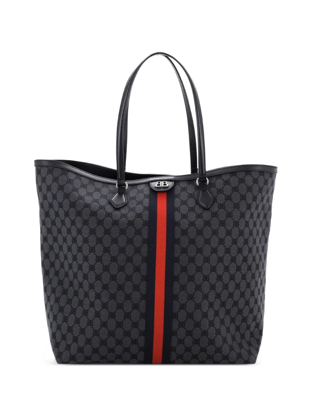 Balenciaga Pre-Owned x Gucci The Hacker Project BB Canvas Large tote bag - Nero