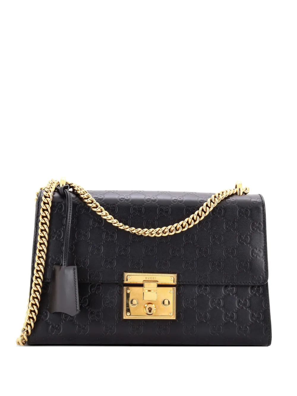 Gucci Pre-Owned Padlock Guccissima Leather Medium shoulder bag - Nero