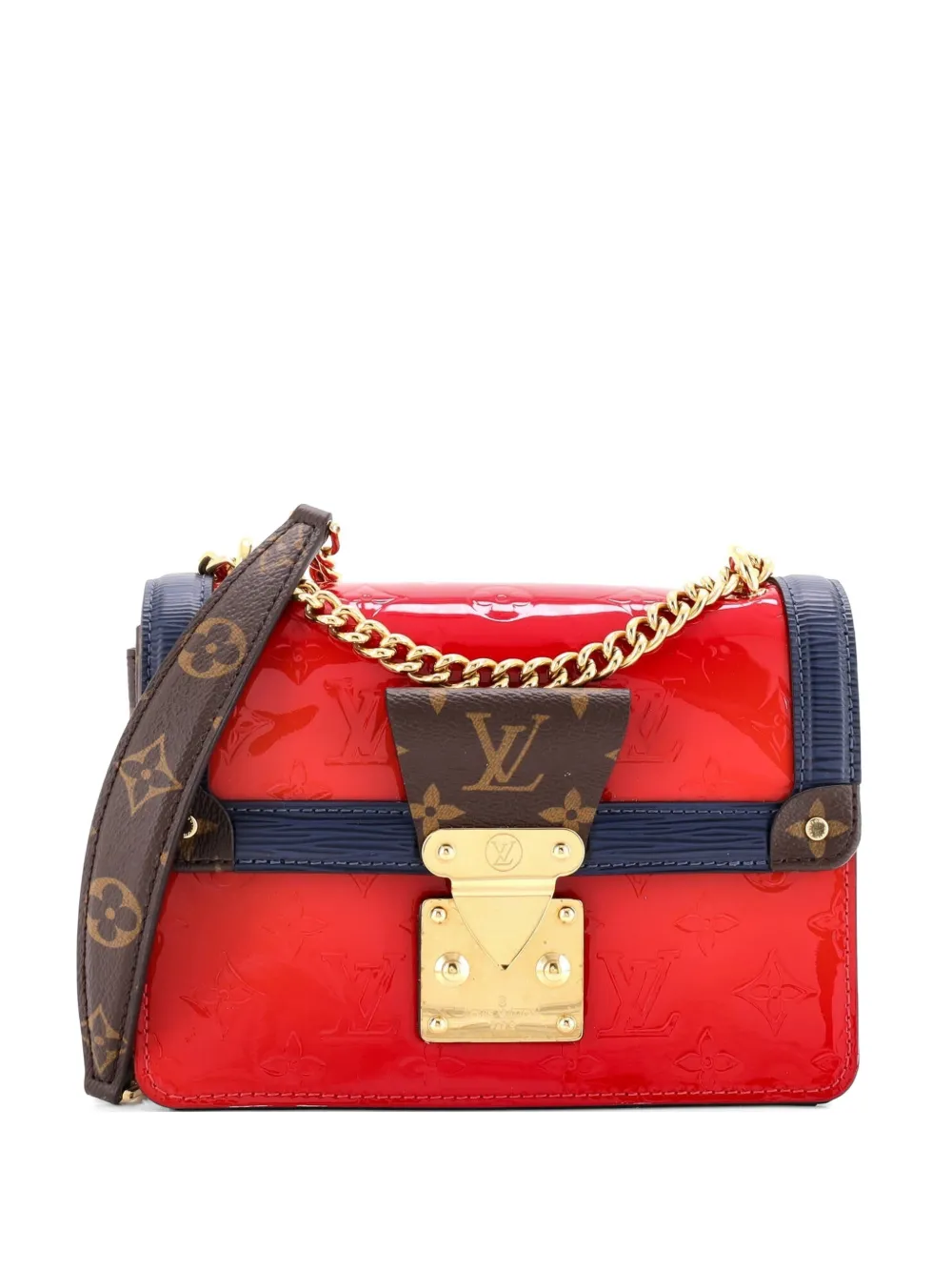 Louis Vuitton Pre-Owned Wynwood Handbag Monogram Vernis with Monogram Canvas and Epi Leather crossbody bag - Blau