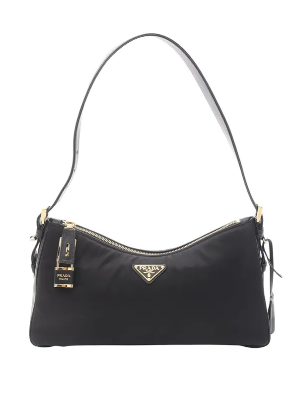 Prada Pre-owned 2013-2025 Tessuto Shoulder Bag in Black