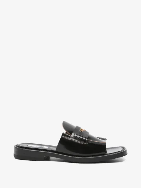 Moschino square-toe flat sandals